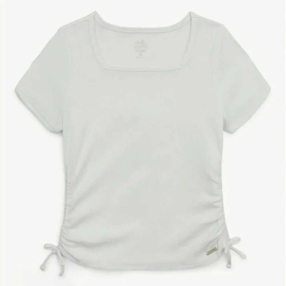 JUSTICE Girls XL PLUS Square Neck White Top SIZE 16P-18P